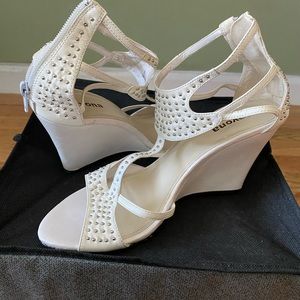 White heels, Size 8